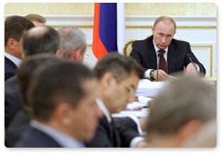 Prime Minister Vladimir Putin chairs a Government Presidium meeting