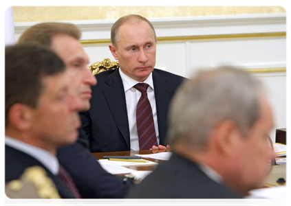 Prime Minister Vladimir Putin at a Government Presidium meeting|31 march, 2011|17:04