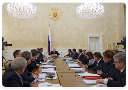 Prime Minister Vladimir Putin at a Government Presidium meeting|31 march, 2011|17:04