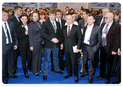 Prime Minister Vladimir Putin taking part in the United Russia Party Interregional Conference on the Development Strategy for Central Russia through 2020 during his visit to Bryansk|4 march, 2011|22:13