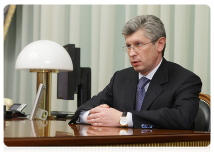 Volgograd Region Governor Anatoly Brovko at a meeting with Prime Minister Vladimir Putin|5 march, 2011|13:49