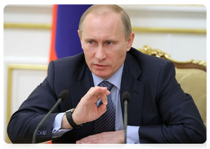 Prime Minister Vladimir Putin at the Government Presidium meeting|14 april, 2011|16:22