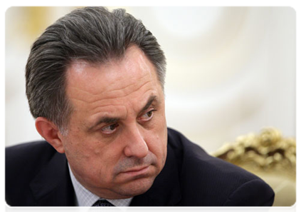 Minister of Sports, Tourism and Youth Policy Vitaly Mutko at the Government Presidium meeting|14 april, 2011|16:22