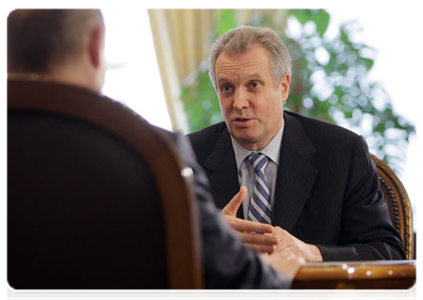 Rosagroleasing General Director Valery Nazarov during a meeting with Prime Minister Vladimir Putin|19 april, 2011|14:22