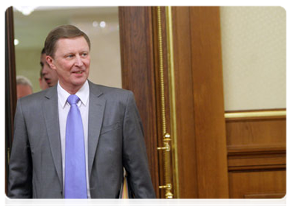 Deputy Prime Minister Sergei Ivanov at a meeting of the government|21 april, 2011|19:01