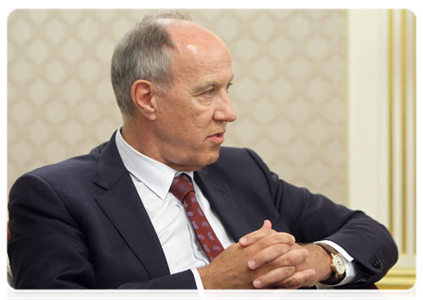 Director General of the World Intellectual Property Organisation Francis Gurry at a meeting with Prime Minister Vladimir Putin|21 april, 2011|21:46