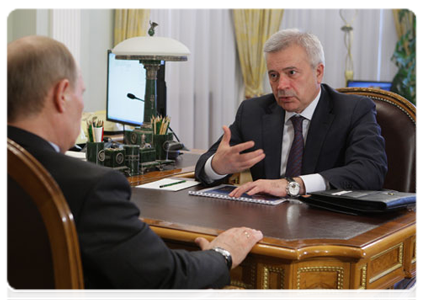 LUKoil President Vagit Alekperov at a meeting with Prime Minister Vladimir Putin|23 april, 2011|18:34