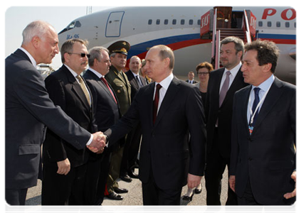 Prime Minister Vladimir Putin arrives on a working visit in Copenhagen|26 april, 2011|17:31