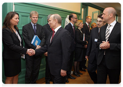Председатель Правительства Российской Федерации В.В.Путин провёл переговоры с Премьер-министром Королевства Швеция Ф.Рейнфельдтом|27 апреля, 2011|13:54