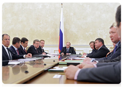 Prime Minister Vladimir Putin at a meeting of the Government Presidium|28 april, 2011|16:34