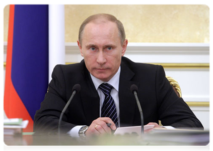 Prime Minister Vladimir Putin at a meeting of the Government Presidium|28 april, 2011|16:34