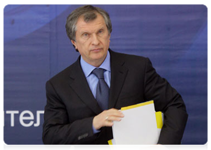 Deputy Prime Minister Igor Sechin at a meeting in St Petersburg on the development of power engineering in Russia|8 april, 2011|16:45