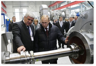 As part of his visit to St Petersburg, Prime Minister Vladimir Putin tours the Nevsky Plant, talks to corporate workers, and takes part in signing a number of agreements