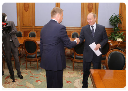 Prime Minister Vladimir Putin meeting with Leonid Markelov, head of Republic of Mari El|10 may, 2011|12:23