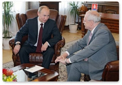 Prime Minister Vladimir Putin meets with President of the Slovak Republic Ivan Gasparovic