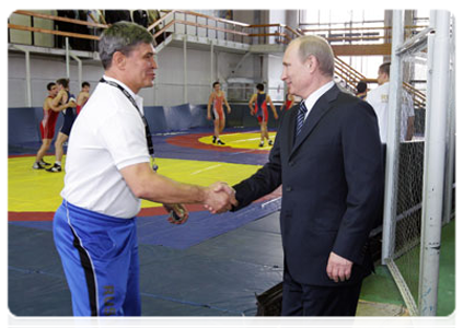 Prime Minister Vladimir Putin visits the Kuban State University of Physical Education, Sports and Tourism|16 may, 2011|19:22