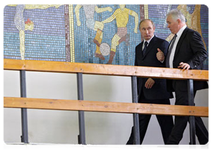 Председатель Правительства Российской Федерации В.В.Путин посетил Кубанский государственный университет физической культуры, спорта и туризма|16 мая, 2011|19:23