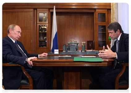 Prime Minister Vladimir Putin with Krasnodar Territory Governor Alexander Tkachev|16 may, 2011|21:34
