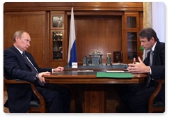 Prime Minister Vladimir Putin meets with Krasnodar Territory Governor Alexander Tkachev