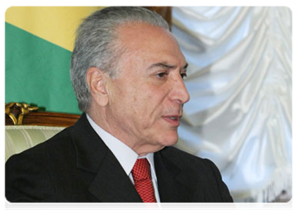 Brazilian Vice President Michel Temer at a meeting with Prime Minister Vladimir Putin|17 may, 2011|15:10
