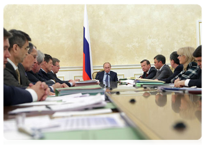 Prime Minister Vladimir Putin at the Government Presidium meeting|17 may, 2011|21:41