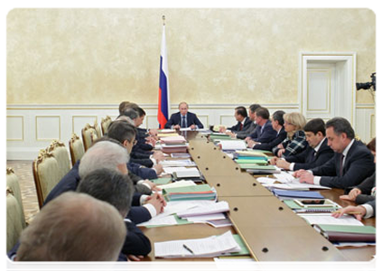 Prime Minister Vladimir Putin at the Government Presidium meeting|17 may, 2011|21:41