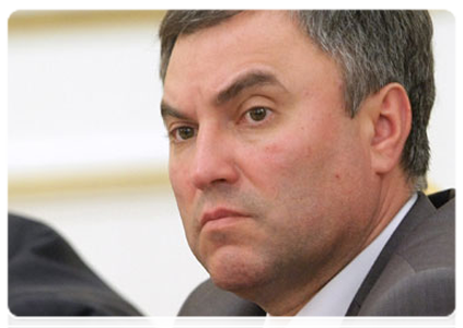 Deputy Prime Minister Vyacheslav Volodin at the Government Presidium meeting|17 may, 2011|21:41