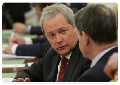 Regional Development Minister Viktor Basargin at the Government Presidium meeting|17 may, 2011|21:41