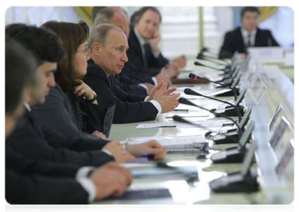 Prime Minister Vladimir Putin at a meeting with representatives of leading foreign investment funds|18 may, 2011|19:42