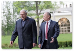 Председатель Правительства Российской Федерации В.В.Путин в ходе рабочего визита в Минск встретился с Президентом Белоруссии А.Г.Лукашенко