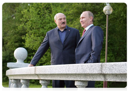 Prime Minister Vladimir Putin meets with President Alexander Lukashenko of Belarus while on a working visit to Minsk|19 may, 2011|22:57