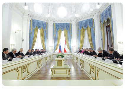 Prime Minister Vladimir Putin meeting with the Federal President of the Republic of Austria, Dr Heinz Fischer|20 may, 2011|15:46