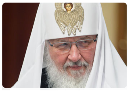 Patriarch Kirill of Moscow and All Russia at a meeting of the Russian Organising Committee to Prepare for and Hold Slavonic Alphabet and Culture Day|20 may, 2011|17:51