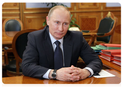 Prime Minister Putin holds a meeting with Federation Council member Nikolai Fyodorov|20 may, 2011|19:07