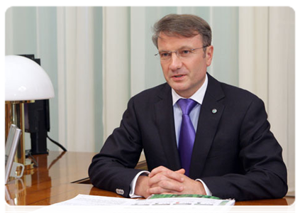 Sberbank CEO German Gref at a meeting with Prime Minister Vladimir Putin|21 may, 2011|12:49