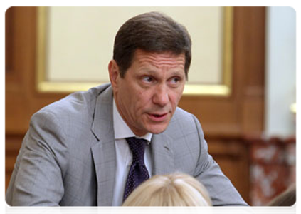 Deputy Prime Minister Alexander Zhukov at a Government meeting|26 may, 2011|18:53