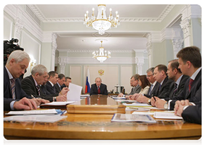 Prime Minister Vladimir Putin chairs a meeting on taxation in the gas industry|27 may, 2011|16:15