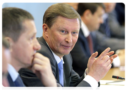 Deputy Prime Minister Sergei Ivanov at a meeting on improving the efficiency of road construction and maintenance|30 may, 2011|16:39