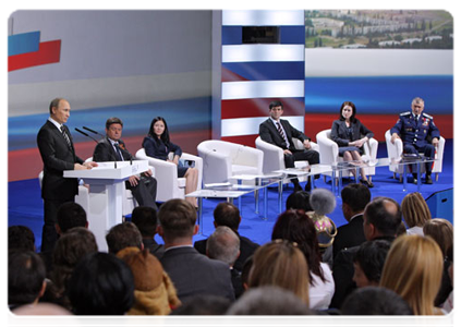 Prime Minister Vladimir Putin attends United Russia’s interregional conference titled “Strategies for the Socio-Economic Development of Southern Russia up to 2020. The 2011-2012 Programme”|6 may, 2011|17:50