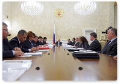 Prime Minister Vladimir Putin chairs a meeting of the Government Presidium