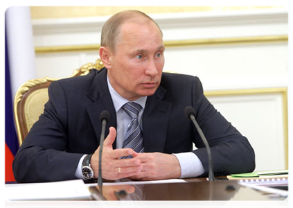 Prime Minister Vladimir Putin at a meeting of the Government Presidium|14 june, 2011|16:27