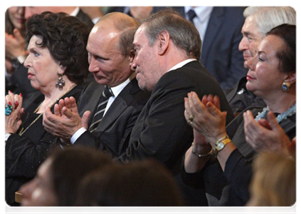 Prime Minister Vladimir Putin and conductor Valery Gergiyev, artistic director of the Mariinsky Theatre and People’s Artist of Russia|14 june, 2011|20:50