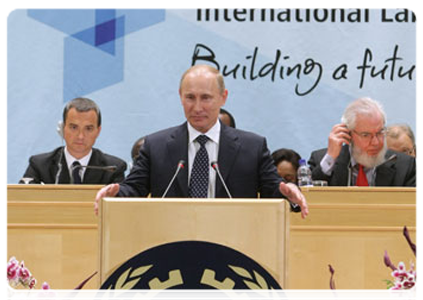 Prime Minister Vladimir Putin at the 100th session of the International Labour Conference|15 june, 2011|14:43