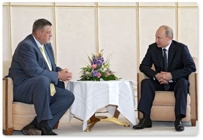 Prime Minister Vladimir Putin meets with Executive Secretary of the United Nations Economic Commission for Europe Jan Kubiš