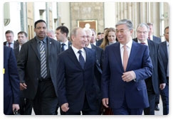 Prime Minister Vladimir Putin meets with Kassym-Jomart Tokayev, director-general of the United Nations Office at Geneva