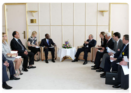 Prime Minister Vladimir Putin meets with Secretary General of the International Telecommunication Union Hamadoun Toure|15 june, 2011|16:58