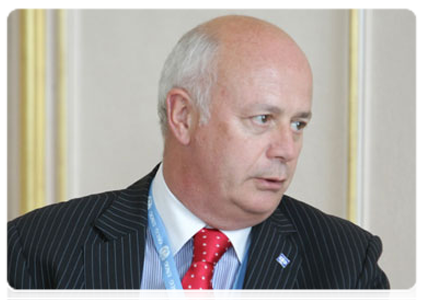 Secretary-General of the International Organisation for Standardisation (ISO) Rob Steele at a meeting with Prime Minister Vladimir Putin|15 june, 2011|17:31