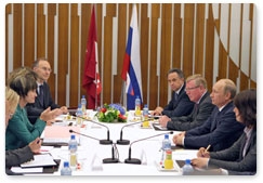 Председатель Правительства Российской Федерации В.В.Путин встретился с Президентом Швейцарской Конфедерации Мишлин Кальми-Ре