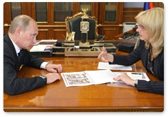 Prime Minister Vladimir Putin meets with Minister of Healthcare and Social Development Tatyana Golikova