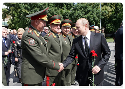 Prime Minister Vladimir Putin participates in a wreath-laying ceremony at the Tomb of the Unknown Soldier dedicated to the 70th anniversary of the start of the Great Patriotic War|22 june, 2011|13:45